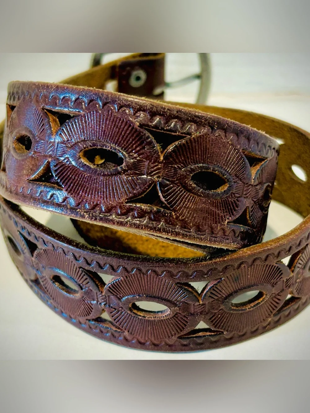 Lucky brand brown leather belt sz S